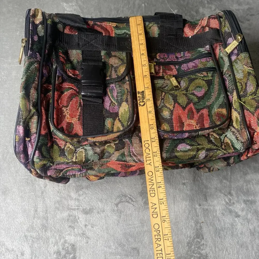 Vintage NWOT Tapestry Duffle Bag Travel Weekender bag